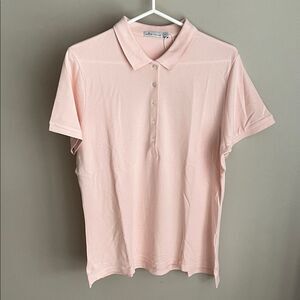Peter Millar Women’s polo golf shirt, short sleeve pique stretch cotton, XL NWT